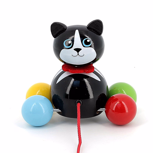 Каталка на веревочке Котик от бренда Vilac