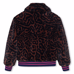 Шубка из искусственного меха с принтом гепарда от бренда HUGO