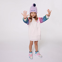 Шапка лиловая в пайетках от бренда Billieblush