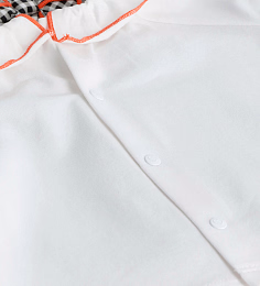 Футболка с воротничком и полукомбинезон в клетку от бренда Original Marines