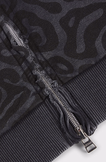 Свитшот Animal Print с молнией на спине от бренда HUGO