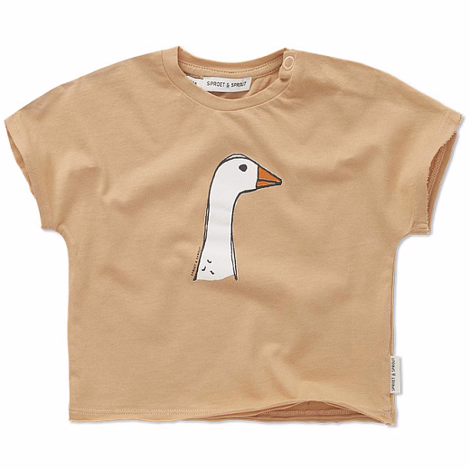 Футболка Goose mini от бренда Sproet & Sprout Бежевый