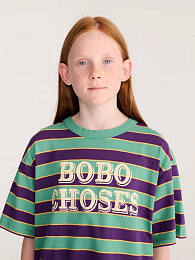 Футболка Green Stripes BC от бренда Bobo Choses Зеленый Фиолетовый