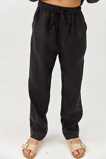 Штаны LINEN Black от бренда Liqlo