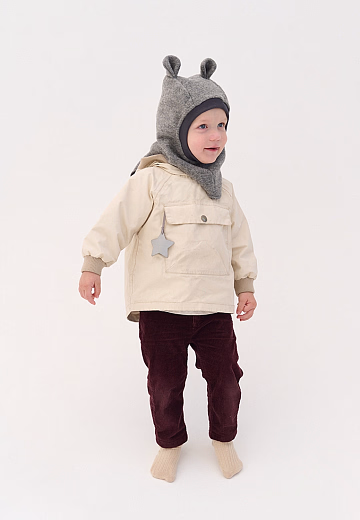 Шапка-шлем Hippo grey от бренда Peppihat