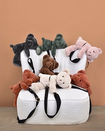 Сумка Мишка-обнимашка кремового цвета от бренда Doudou et Compagnie