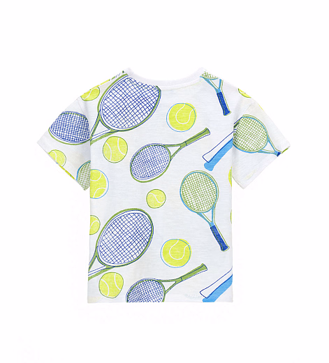 Футболка с принтом ракеток от бренда Original Marines Белый