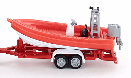 Модель пожарной машины с катером,1:87 от бренда Siku
