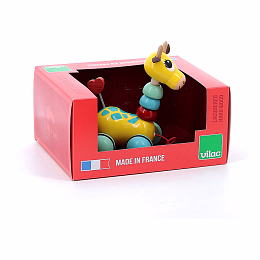 Каталка на веревочке Жираф от бренда Vilac