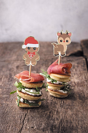 Шпажки Олень и Прянечный человечек от бренда Tim & Puce Factory