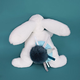Зайка с голубыми ушками в коробке от бренда Doudou et Compagnie