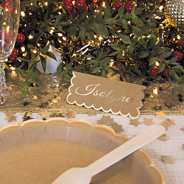 Таблички для стола Крафт и золото 8 шт от бренда Tim & Puce Factory