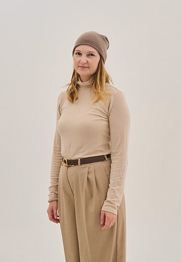 Шапка Boone cashmere brown от бренда Peppihat