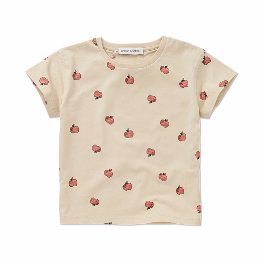 Футболка Apple Print от бренда Sproet & Sprout Бежевый