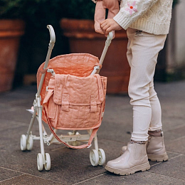 Сумка для детской коляски и пеленальный матрасик розового цвета от бренда Olli Ella