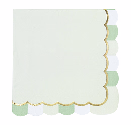 Салфетки Пастельный зеленый с золотом 16 шт от бренда Tim & Puce Factory