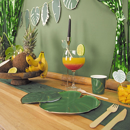 Тарелки Тропический лист с золотом 8 шт от бренда Tim & Puce Factory