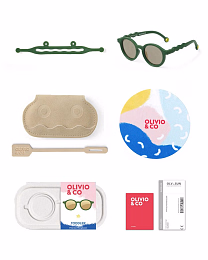 Очки TODDLER Round Sunglasses-Classic Olivio-Cactus Green от бренда Olivio and Co
