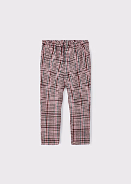 Брюки в клетку цвета орхидея от бренда Mayoral