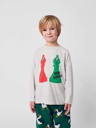 Лонгслив Checkmate от бренда Bobo Choses