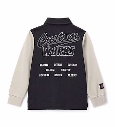 Поло с контрастными рукавами от бренда Original Marines