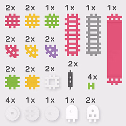 Конструктор Pink 35 mini деталей от бренда Marioinex