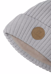 Шапка Knot merino fleece pearl grey от бренда Peppihat