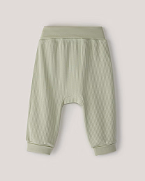 Набор штанов из фактурной ткани розового и зеленого цвета от бренда Anna Leon