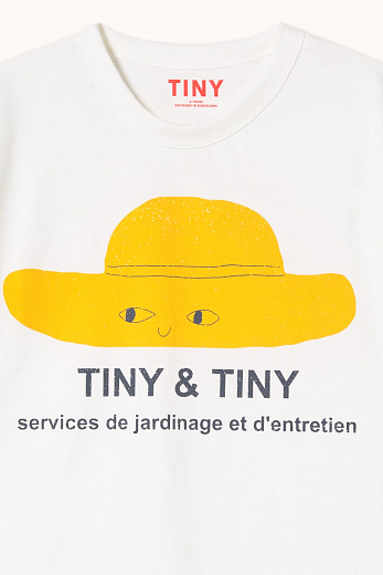 Футболка YELLOW HAT от бренда Tinycottons Белый