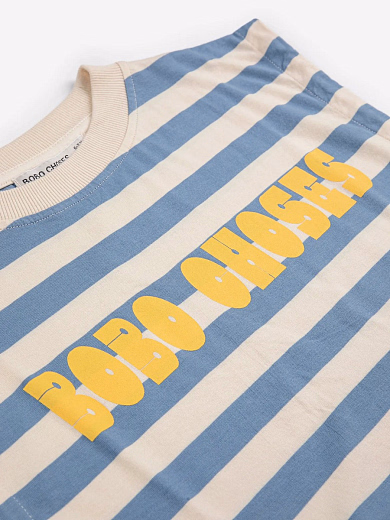 Майка Modern striped от бренда Bobo Choses Молочный Синий
