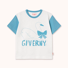 Футболка Swan with a bow от бренда Tinycottons Белый