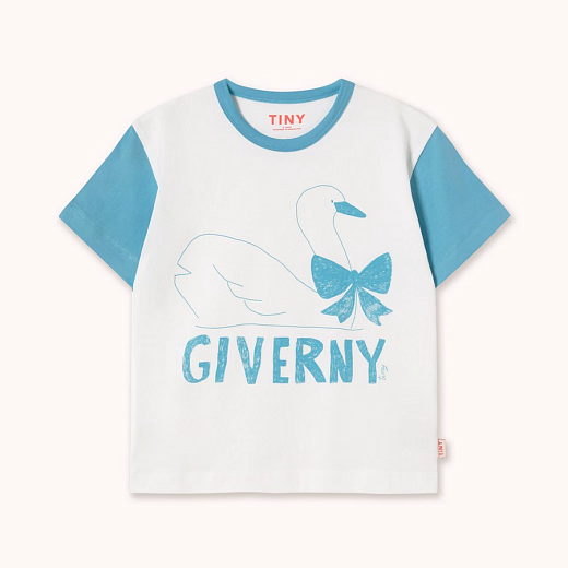 Футболка Swan with a bow от бренда Tinycottons Белый