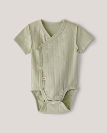 Набор боди кимоно из фактурной ткани в зеленом и розовом цвете от бренда Anna Leon