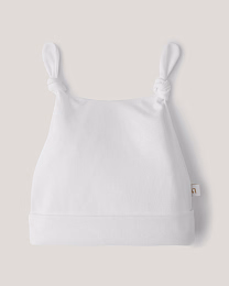 Набор шапок с ушками белого и бежевого цвета от бренда Anna Leon