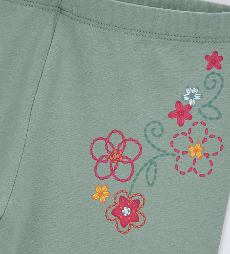 Легинсы Mint с вышитыми цветами от бренда Original Marines