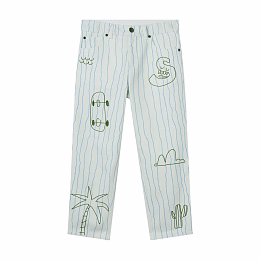 Джинсы с голубыми полосками от бренда Stella McCartney kids