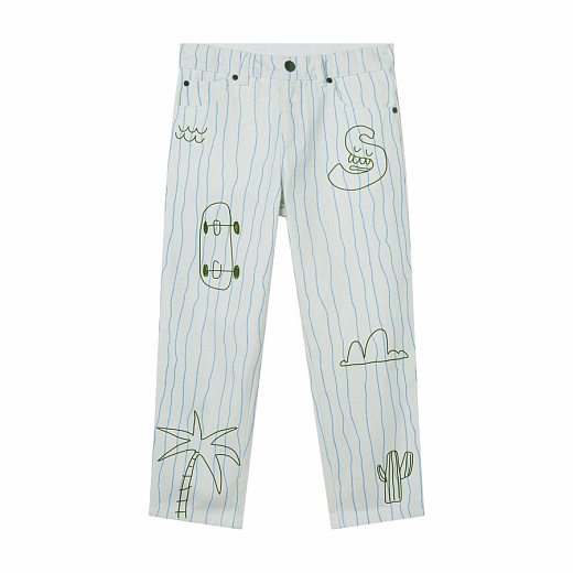 Джинсы с голубыми полосками от бренда Stella McCartney kids