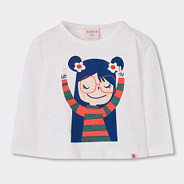 Лонгслив Bespectacled girls от бренда Boboli