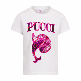 Футболка Milk Orchidee от бренда Emilio Pucci Молочный
