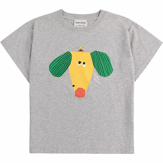 Футболка Happy Dog от бренда Bobo Choses Серый
