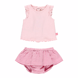 Футболка и блумеры Pink check от бренда Boboli