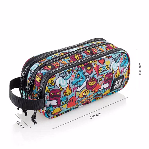 Пенал Монстрики с тремя отделениями от бренда MiquelRius