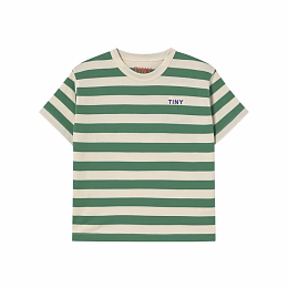 Футболка STRIPES GREEN от бренда Tinycottons Зеленый Молочный