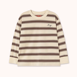 Лонгслив RETRO STRIPES Cacao от бренда Tinycottons