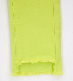 Джинсы салатового цвета с бахромой от бренда Original Marines