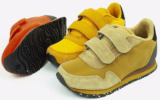 1Кроссовки Nor Suede Ecru Olive от бренда WODEN