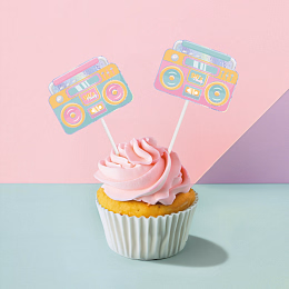 Шпажки Вечеринка 90-х с золотом 10 шт от бренда Tim & Puce Factory