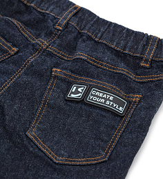Джинсы темно-синего цвета с оранжевой строчкой от бренда Original Marines