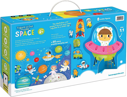 Пазл с фигурами Космос от бренда Banana Panda