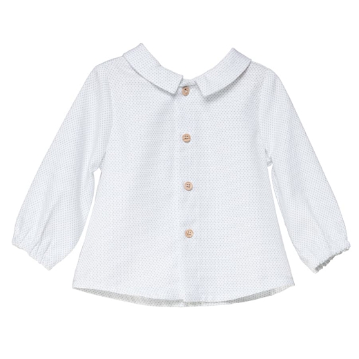 Рубашка белая в мелкий горох от бренда Fina Ejerique